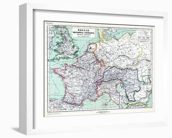 1898, 500 BC, United Kingdom, France, Italy, Europe, Gallia, Britannia, Germania-null-Framed Giclee Print