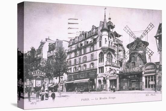 1898 Façade du Moulin Rouge.-null-Stretched Canvas