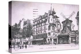 1898 Façade du Moulin Rouge.-null-Stretched Canvas