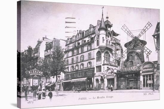 1898 Façade du Moulin Rouge.-null-Stretched Canvas