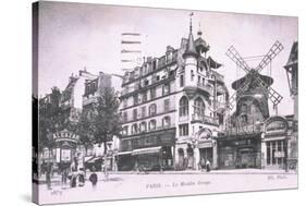 1898 Façade du Moulin Rouge.-null-Stretched Canvas