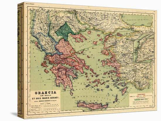 1898, Greece, Albania, Turkey, Macedonia, Bulgaria, Europe, Graecia-null-Stretched Canvas