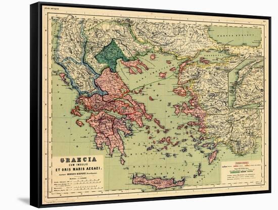 1898, Greece, Albania, Turkey, Macedonia, Bulgaria, Europe, Graecia-null-Framed Stretched Canvas