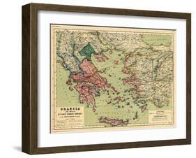 1898, Greece, Albania, Turkey, Macedonia, Bulgaria, Europe, Graecia-null-Framed Giclee Print