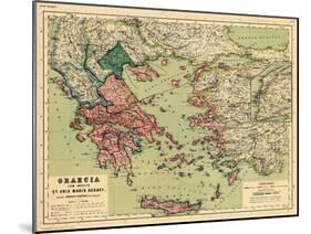 1898, Greece, Albania, Turkey, Macedonia, Bulgaria, Europe, Graecia-null-Mounted Giclee Print