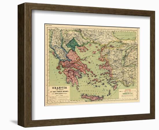 1898, Greece, Albania, Turkey, Macedonia, Bulgaria, Europe, Graecia-null-Framed Giclee Print