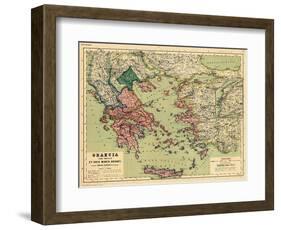 1898, Greece, Albania, Turkey, Macedonia, Bulgaria, Europe, Graecia-null-Framed Giclee Print