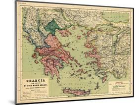 1898, Greece, Albania, Turkey, Macedonia, Bulgaria, Europe, Graecia-null-Mounted Giclee Print