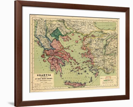 1898, Greece, Albania, Turkey, Macedonia, Bulgaria, Europe, Graecia-null-Framed Giclee Print