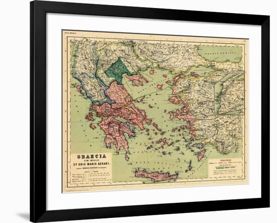 1898, Greece, Albania, Turkey, Macedonia, Bulgaria, Europe, Graecia-null-Framed Giclee Print