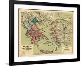 1898, Greece, Albania, Turkey, Macedonia, Bulgaria, Europe, Graecia-null-Framed Giclee Print