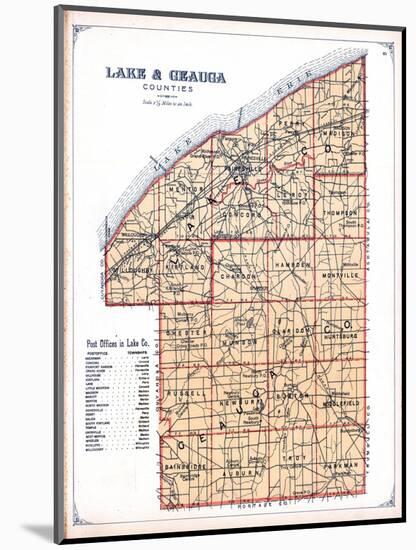 1898, Lake and Geauga Counties, Ohio, United States-null-Mounted Giclee Print