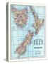 1898, New Zealand, Tansania, New Zealand and Tasmania-null-Stretched Canvas