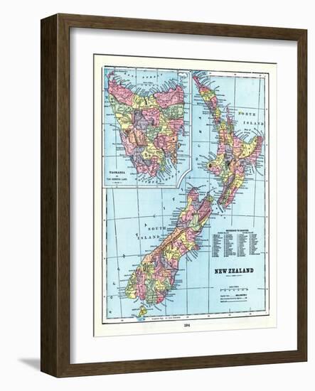 1898, New Zealand, Tansania, New Zealand and Tasmania-null-Framed Giclee Print