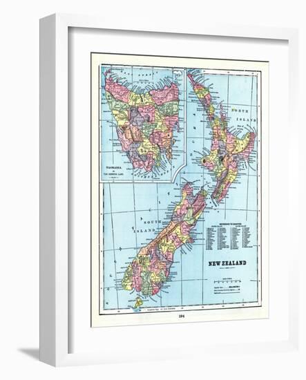 1898, New Zealand, Tansania, New Zealand and Tasmania-null-Framed Giclee Print