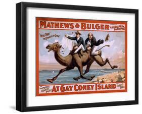 1898 Poster for the Mathews and Bulger Comedy Team's Play, at Gay Coney Island-null-Framed Photo