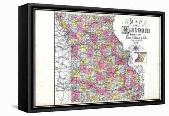 1898, State, Missouri, United States-null-Framed Stretched Canvas