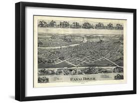 1899, Canal Dover Bird's Eye View, Ohio, United States-null-Framed Giclee Print