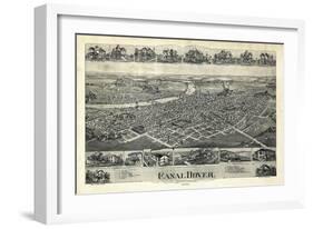 1899, Canal Dover Bird's Eye View, Ohio, United States-null-Framed Giclee Print