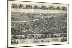 1899, Canal Dover Bird's Eye View, Ohio, United States-null-Mounted Giclee Print