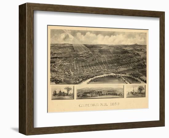 1899, Concord Bird's Eye View, New Hampshire, United States-null-Framed Giclee Print