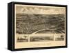 1899, Concord Bird's Eye View, New Hampshire, United States-null-Framed Stretched Canvas