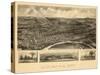 1899, Concord Bird's Eye View, New Hampshire, United States-null-Stretched Canvas