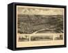 1899, Concord Bird's Eye View, New Hampshire, United States-null-Framed Stretched Canvas