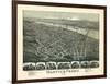 1899, Martin's Ferry Bird's Eye View, Ohio, United States-null-Framed Giclee Print