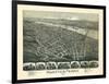 1899, Martin's Ferry Bird's Eye View, Ohio, United States-null-Framed Giclee Print