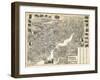 1899, Norwalk, Bird's Eye View, Connecticut, United States-null-Framed Giclee Print