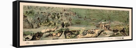 1899, Route of the Mormon Pioneers from Nauvoo to Great Salt Lake in 1846 Drawn in 1899, Utah, Uni-null-Framed Stretched Canvas