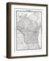 1899, State Map, Wisconsin, United States-null-Framed Giclee Print