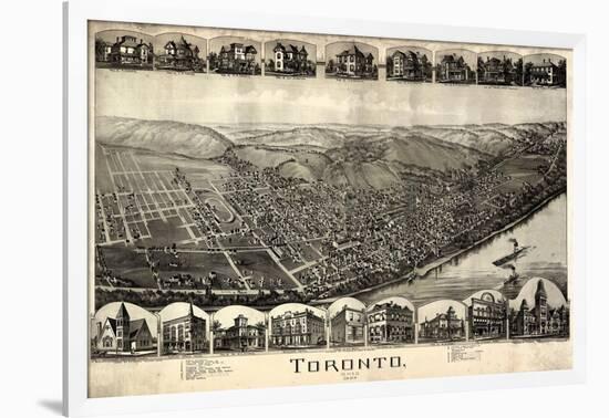 1899, Toronto Bird's Eye View, Ohio, United States-null-Framed Giclee Print