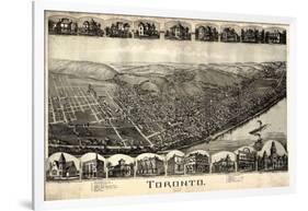 1899, Toronto Bird's Eye View, Ohio, United States-null-Framed Giclee Print