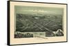 1899, Woodsfield Bird's Eye View, Ohio, United States-null-Framed Stretched Canvas