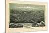 1899, Woodsfield Bird's Eye View, Ohio, United States-null-Stretched Canvas