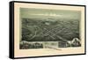 1899, Woodsfield Bird's Eye View, Ohio, United States-null-Framed Stretched Canvas