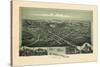 1899, Woodsfield Bird's Eye View, Ohio, United States-null-Stretched Canvas