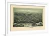 1899, Woodsfield Bird's Eye View, Ohio, United States-null-Framed Premium Giclee Print