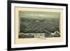 1899, Woodsfield Bird's Eye View, Ohio, United States-null-Framed Premium Giclee Print