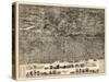 1899, Yonkers 1899 Bird's Eye View 36x47, New York, United States-null-Stretched Canvas