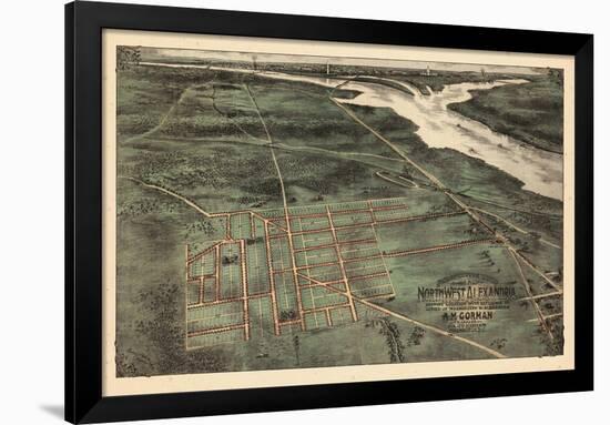 189x, Alexandria Bird's Eye View, Virginia, United States-null-Framed Giclee Print