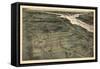 189x, Alexandria Bird's Eye View, Virginia, United States-null-Framed Stretched Canvas