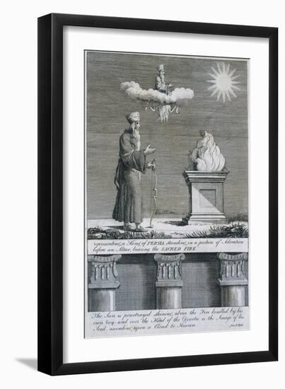 18th Century Engraving of Sculpture on an Ancient Mausoleum at Persepolis-null-Framed Giclee Print