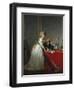 18th century European oil painting of Antoine-Laurent de Lavoisier and his wife.-Vernon Lewis Gallery-Framed Art Print