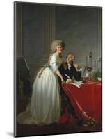 18th century European oil painting of Antoine-Laurent de Lavoisier and his wife.-Vernon Lewis Gallery-Mounted Art Print
