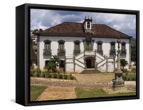 18th Century Facade with Double Staircase of Casa Da Camara and Barracks in Mariana-null-Framed Stretched Canvas