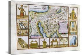 18th Century Map of Egypt, Arabia and the Middle East-null-Stretched Canvas