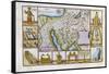 18th Century Map of Egypt, Arabia and the Middle East-null-Framed Stretched Canvas